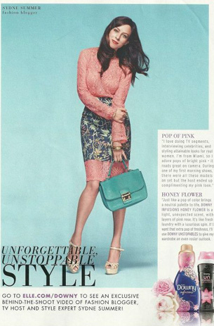 Elle Magazine Downy Infusions Sydne Summer