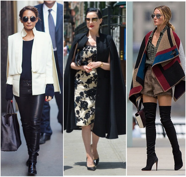Sydne Style how to wear the cape trend celebrity fashion dita von teese olivia palermo street style nicole richie