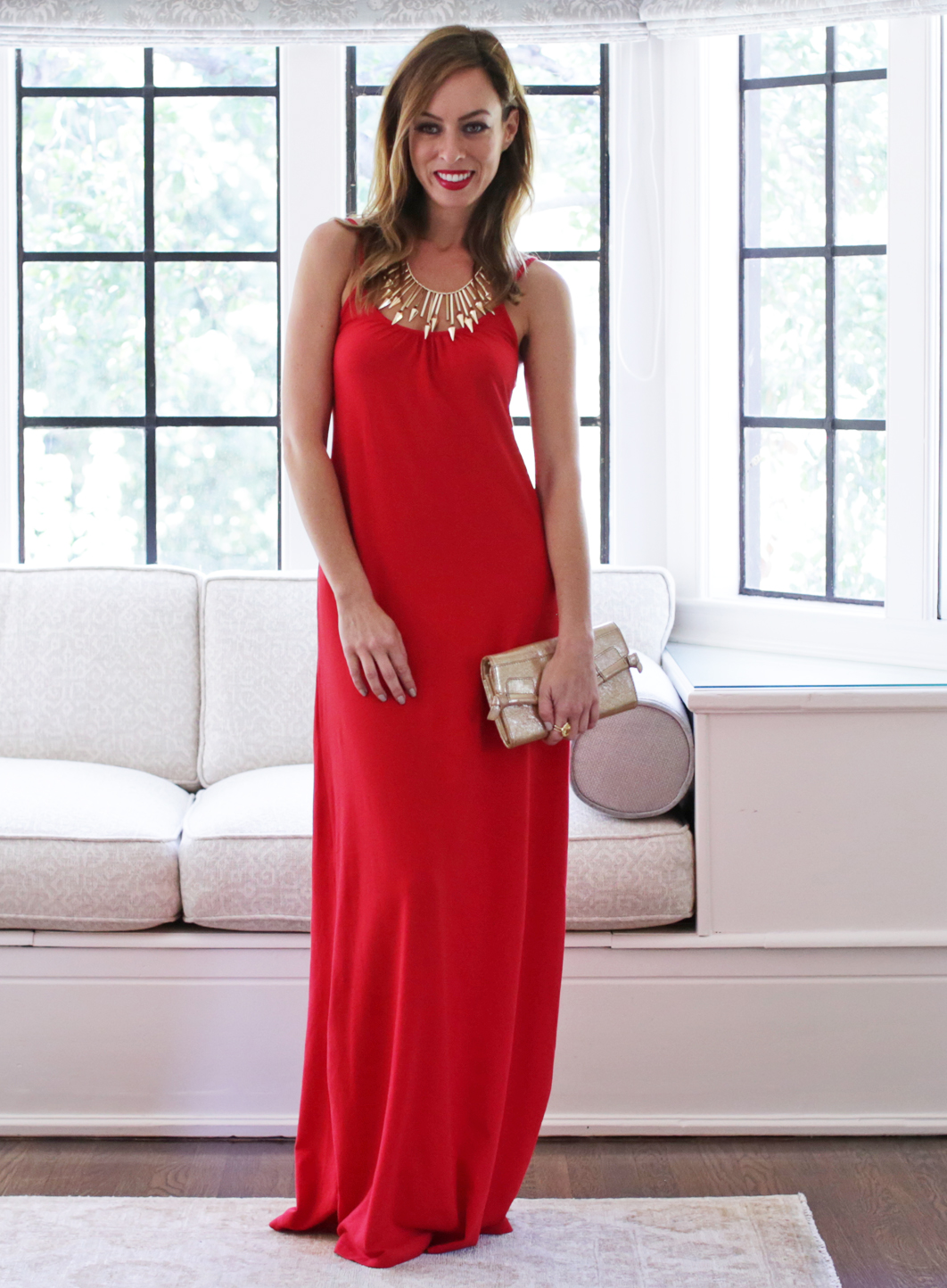 chinese dress ladies Flowy Red Maxi Dress with Cape | Beach Wedding Guest & Resort Wear