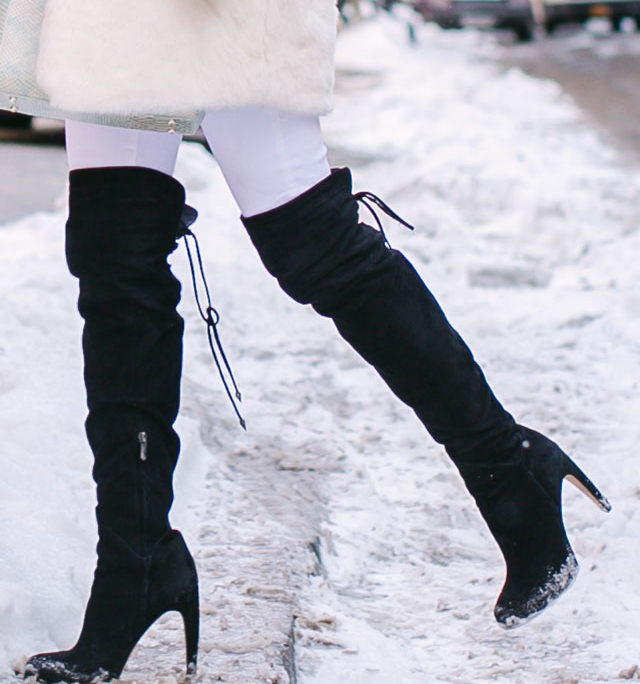 Sydne Style shows the best over the knee boots on sale for black friday