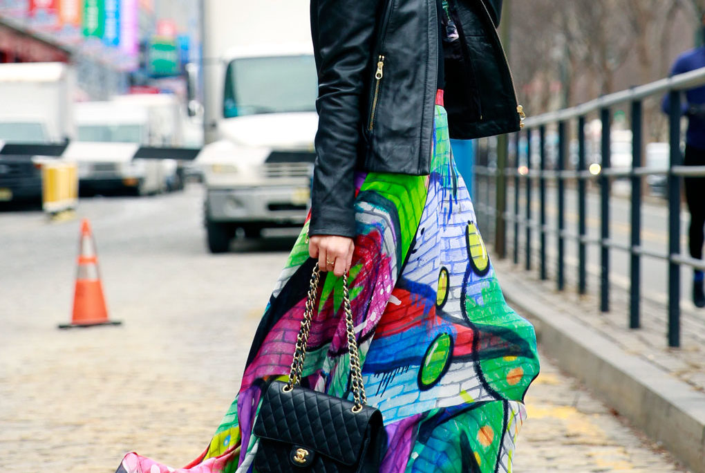 Sydne Style shows how to wear a maxi dress in cold weather