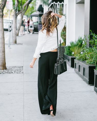 Sydne Style shows how to wear wide leg 