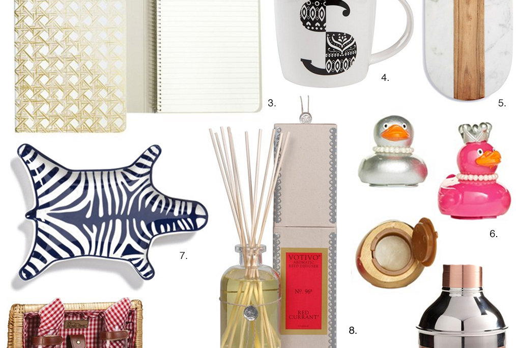 Sydne Style rounds up gift ideas for home on sale at nordstrom with wine glasses personalized mugs notepads