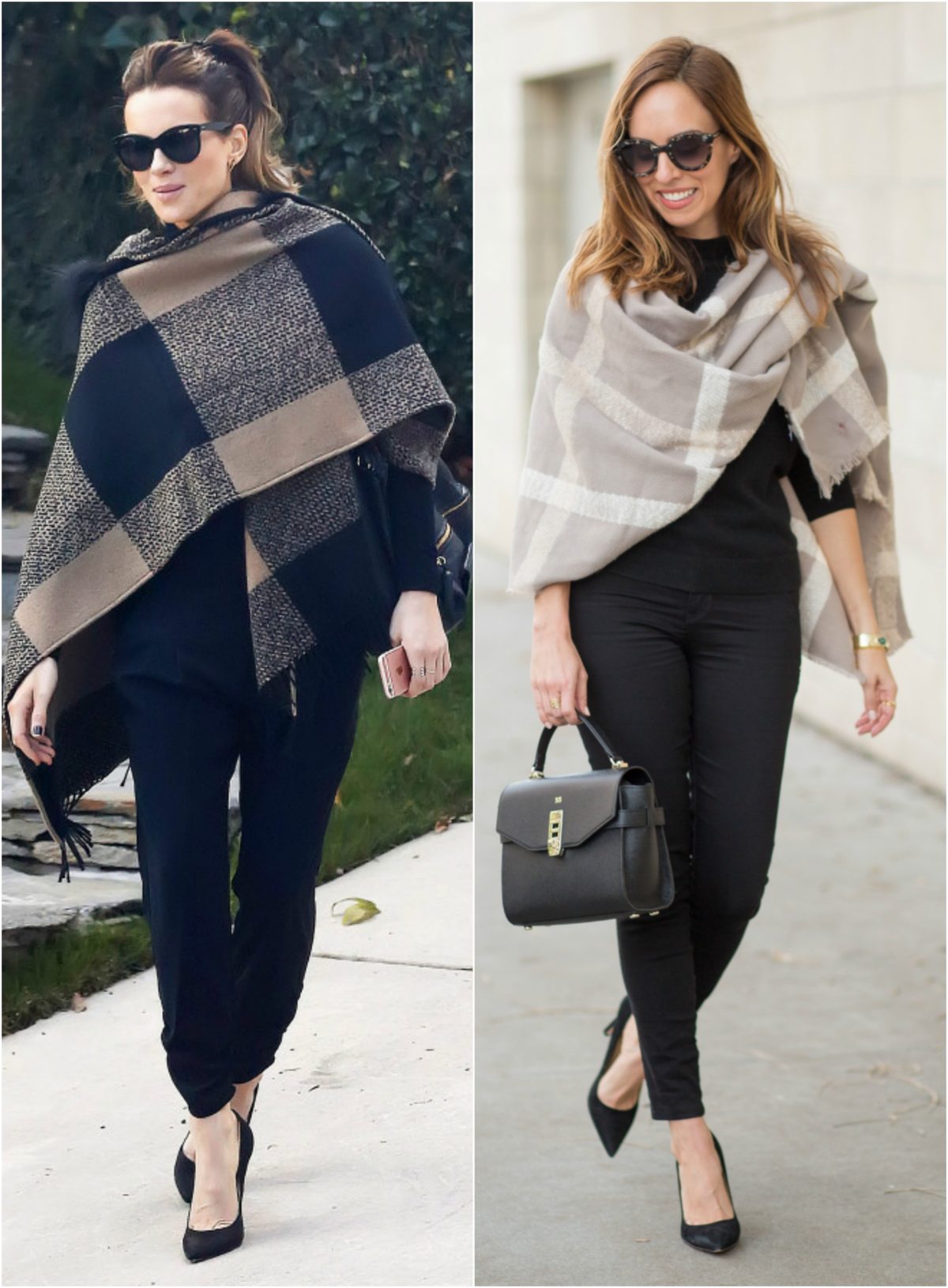 Inspired By Kate Beckinsale’s Chic Blanket Scarf Sydne Style