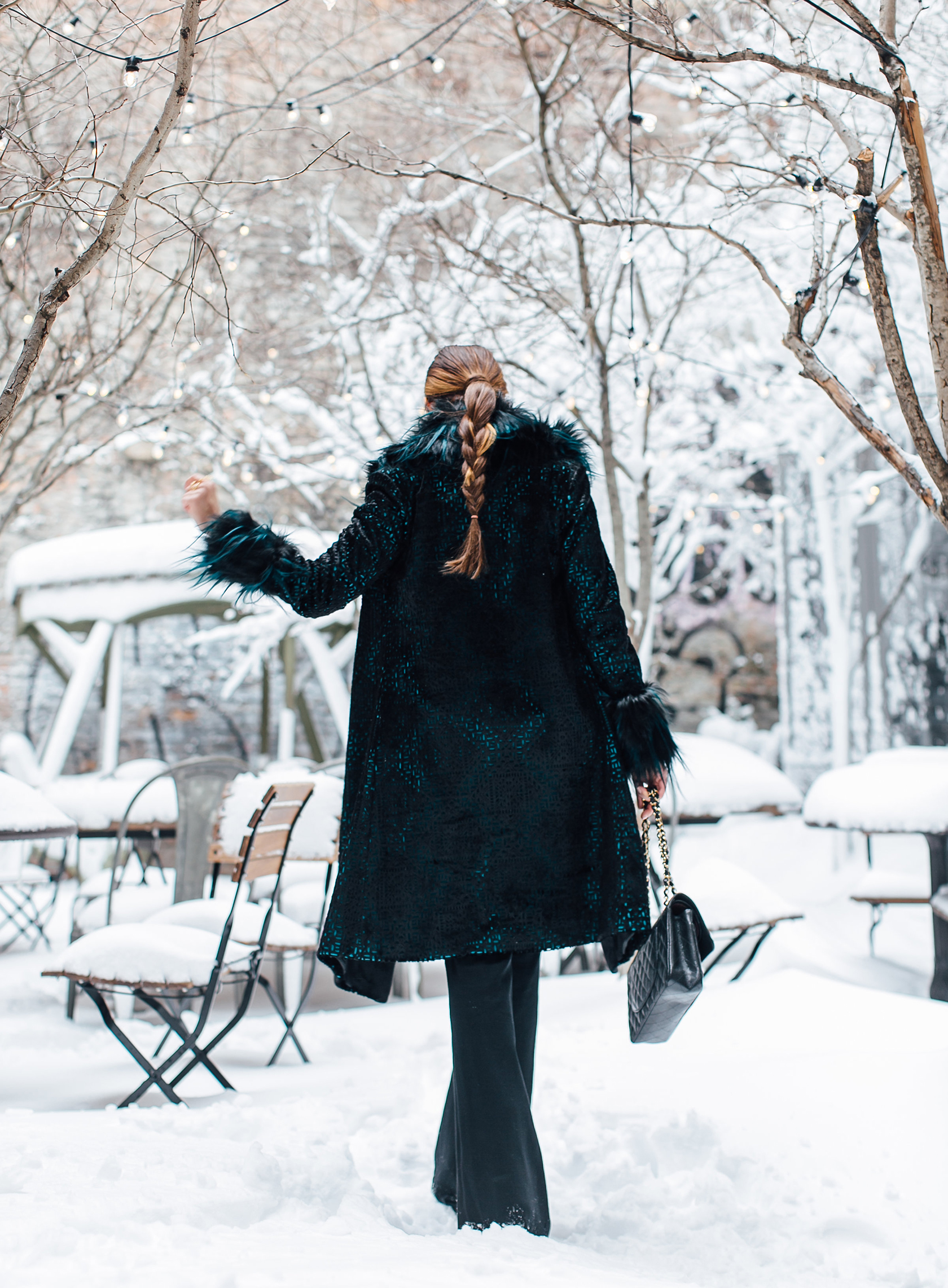 Sydne Style shows the best new york fashion week street style in tadashi shoji velvet coat