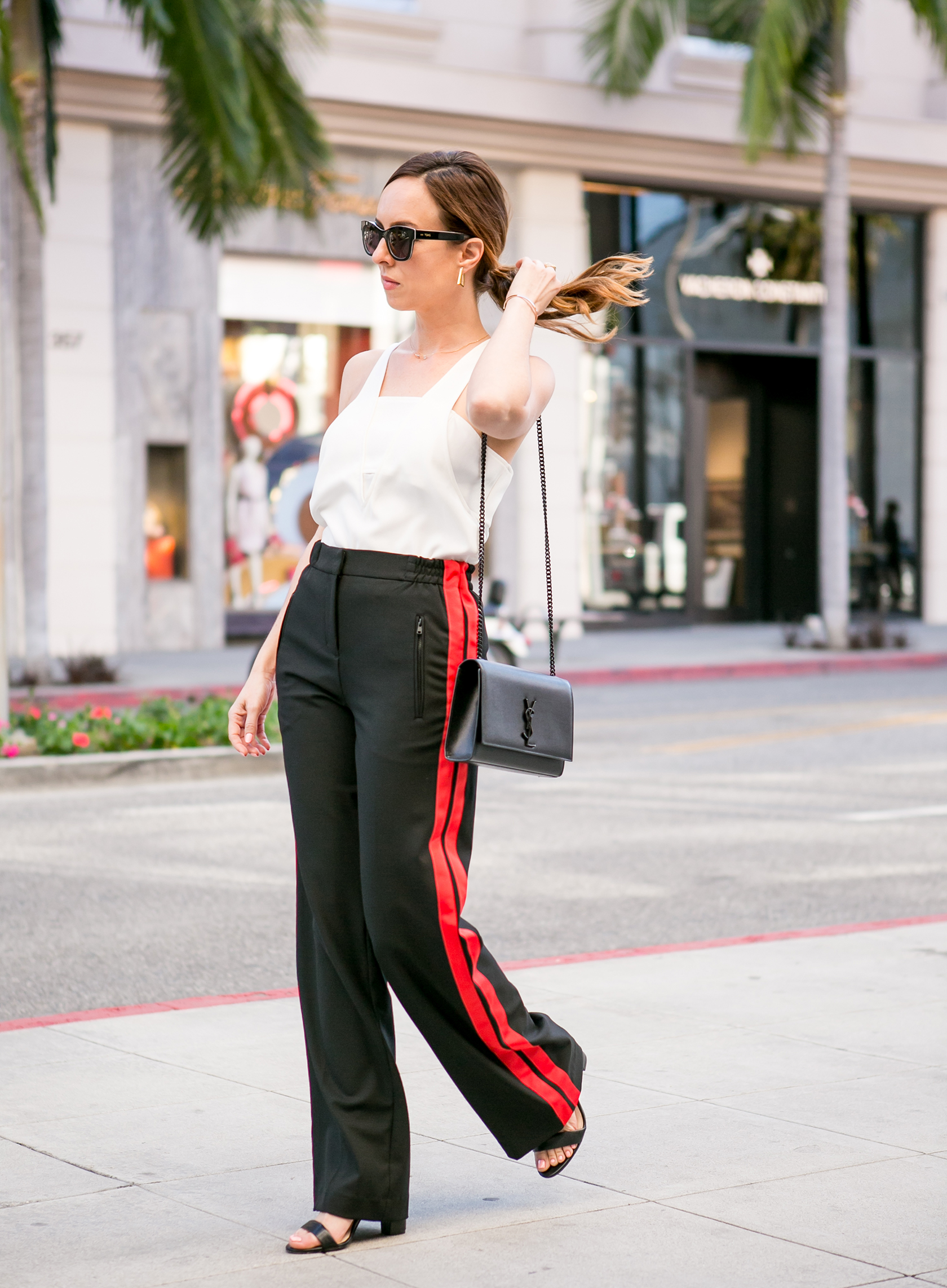 wide leg pants and stripes - Lilly Style