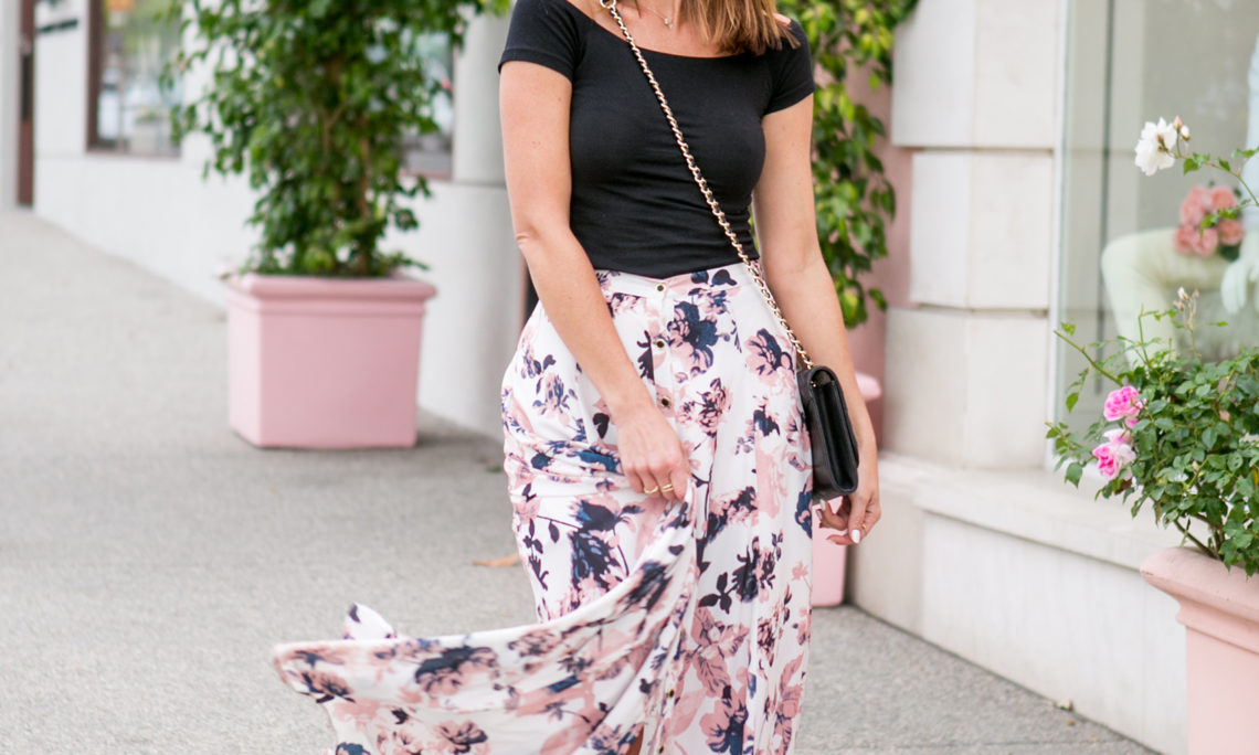 Sydne Style shows how to wear a maxi skirt with a crop top