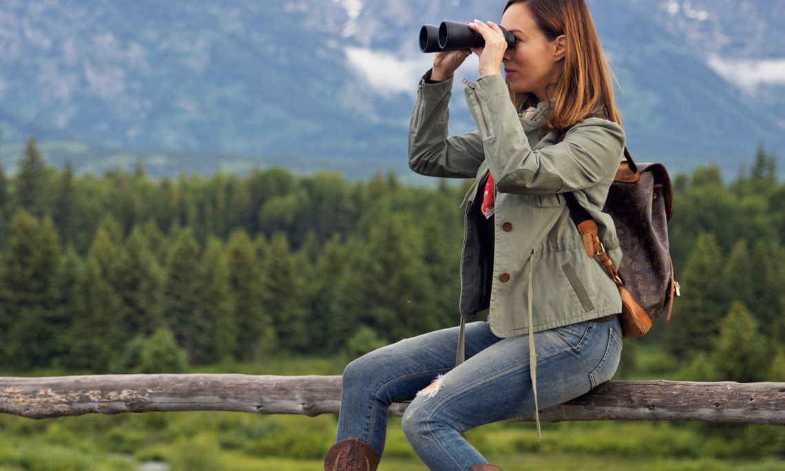 Sydne Style shows what to wear on safari in jackson hole wyoming summer vacation