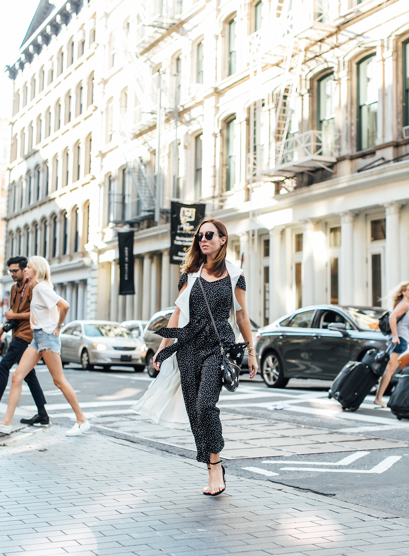 Sydne Style shows how to mix prints in polka dots and stars