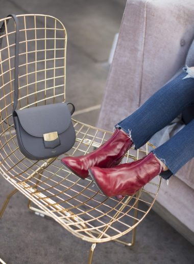 zara red booties