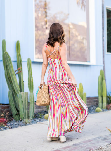 Sydne Style wears rachel roy striped 
