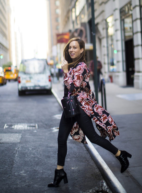 floral shirt with jeans