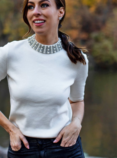 embellished holiday sweaters