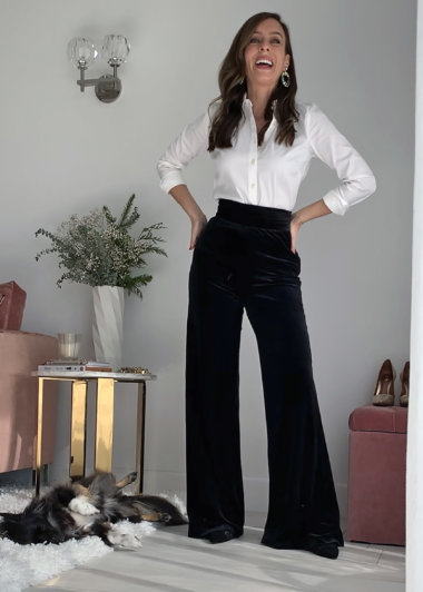 Sydne Style shows how to wear velvet 
